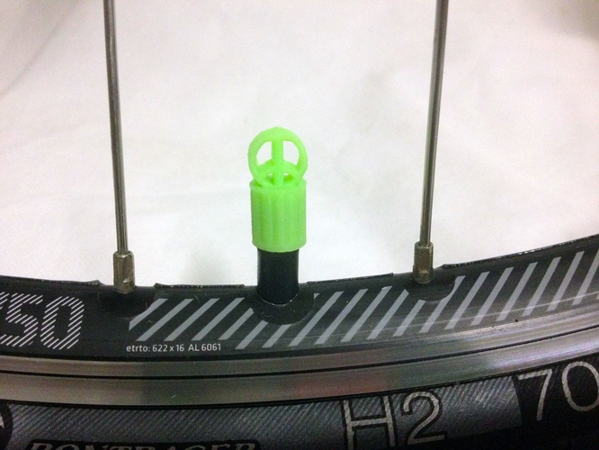 Car Truck Bike Van Tire Tyre Wheel Valve Stem Caps Cover Peace 3D print model 4
