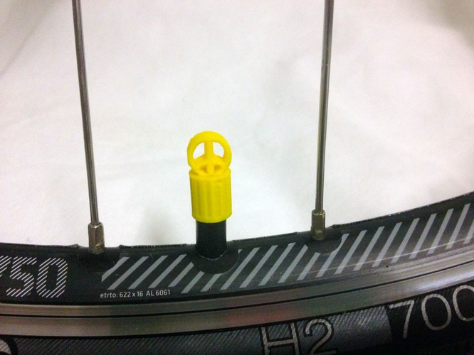Car Truck Bike Van Tire Tyre Wheel Valve Stem Caps Cover Peace 3D print model 2