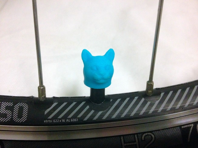 Car Truck Bike Tire Tyre Wheel Valve Stem Caps Cover Cat Head 3D print model 4
