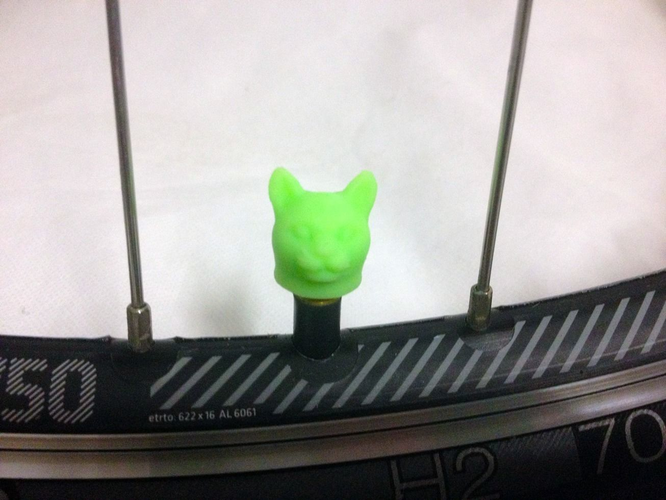 Car Truck Bike Tire Tyre Wheel Valve Stem Caps Cover Cat Head 3D print model 2