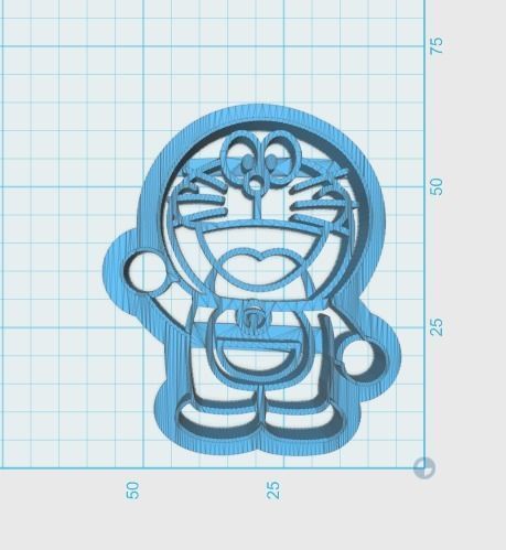 Doraemon Cookie Cutter 3D print model_1