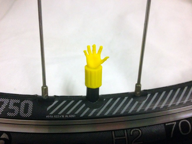 Car Truck Bike Van Tire Tyre Wheel Valve Stem Caps Cover Hand 3D print model 2