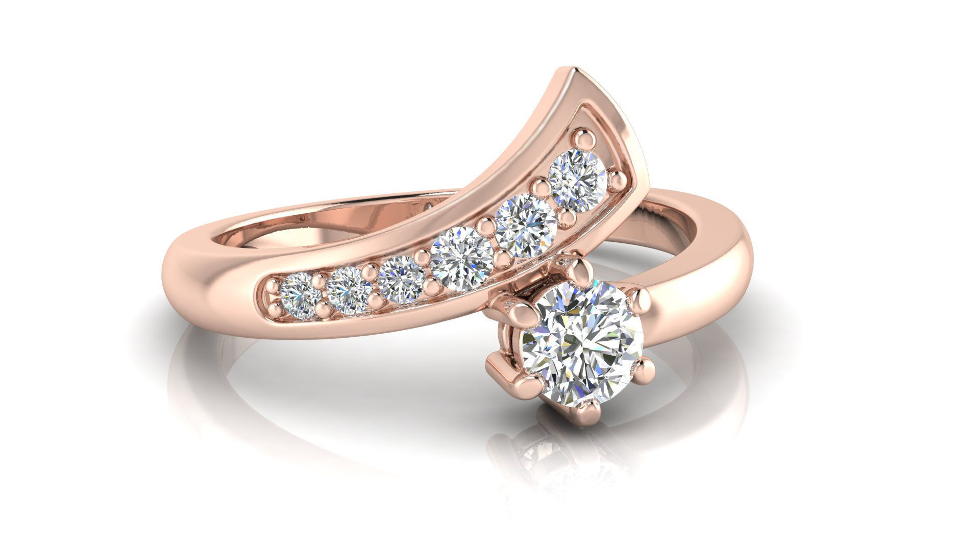 kengkod64v2 person diamond ring gold 3D print model_1