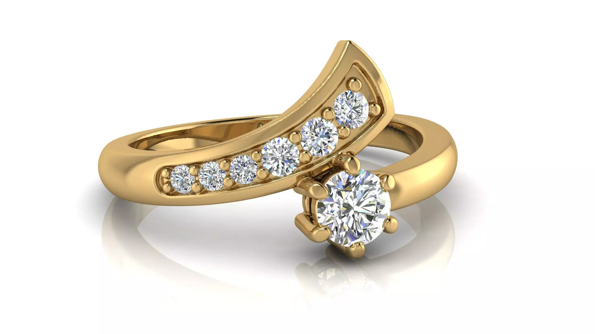 kengkod64v2 person diamond ring gold 3D print model_0