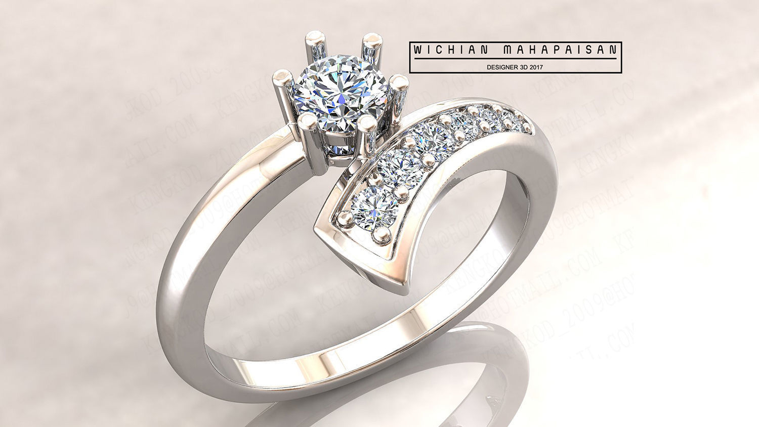 kengkod64v2 person diamond ring gold 3D print model_5