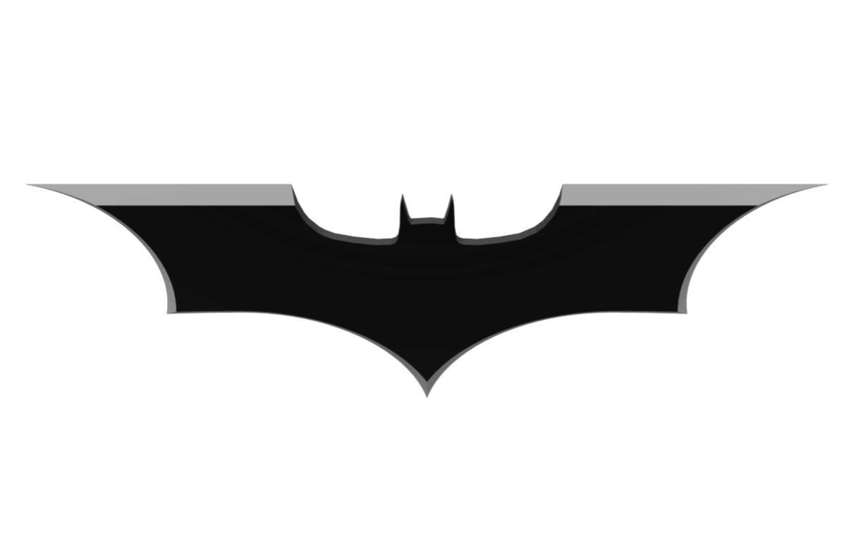 Batarang Throwing Weapon Low-poly 3D model_1
