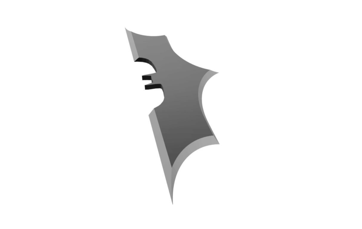 Batarang Throwing Weapon Low-poly 3D model_12