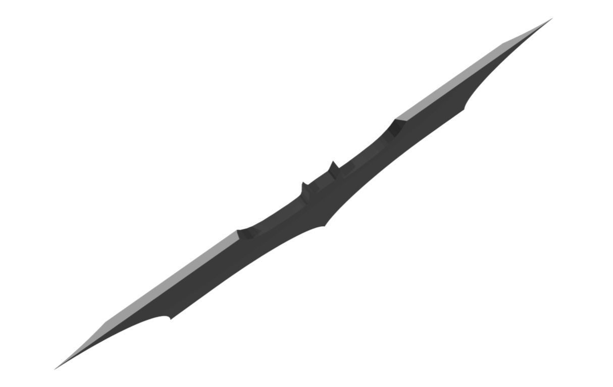 Batarang Throwing Weapon Low-poly 3D model_5