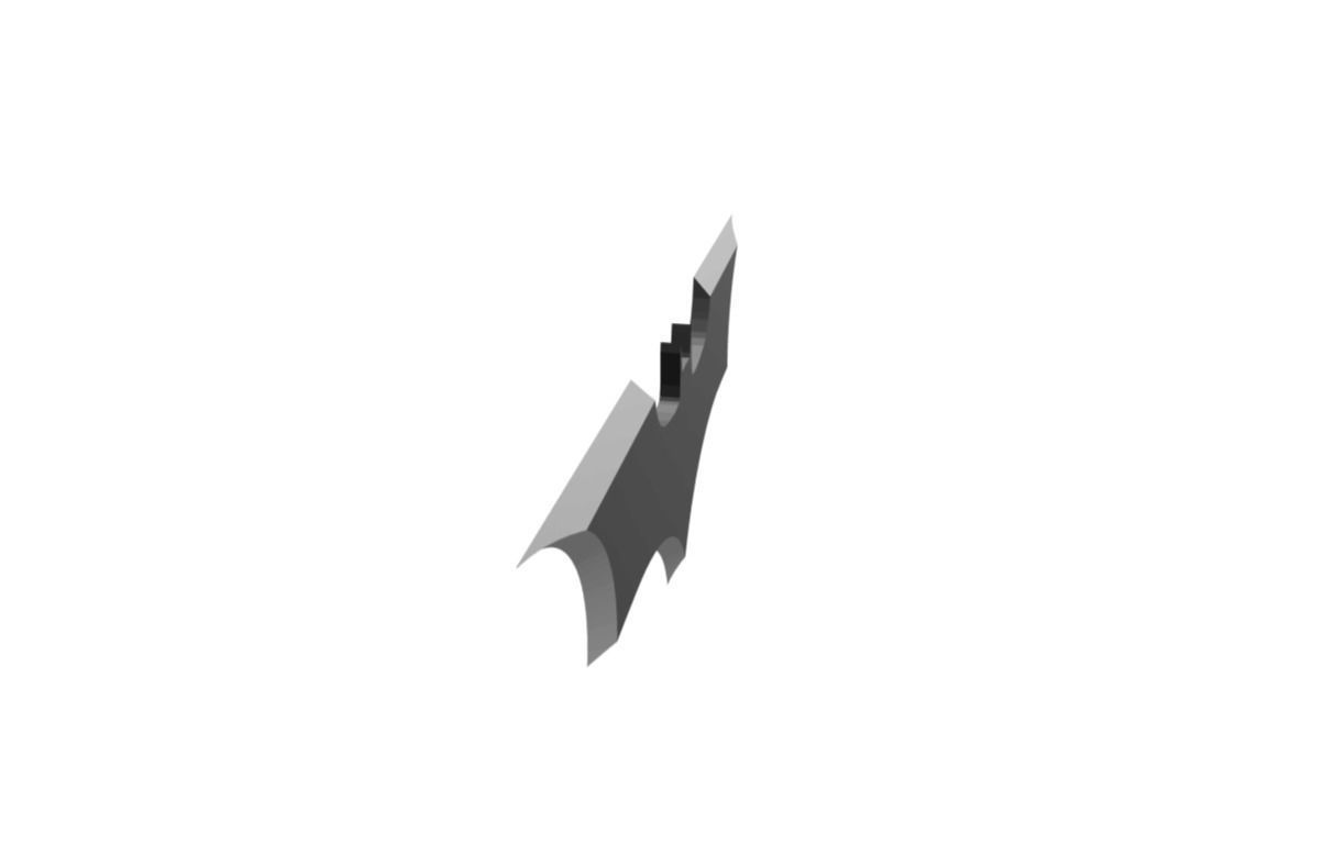 Batarang Throwing Weapon Low-poly 3D model_7