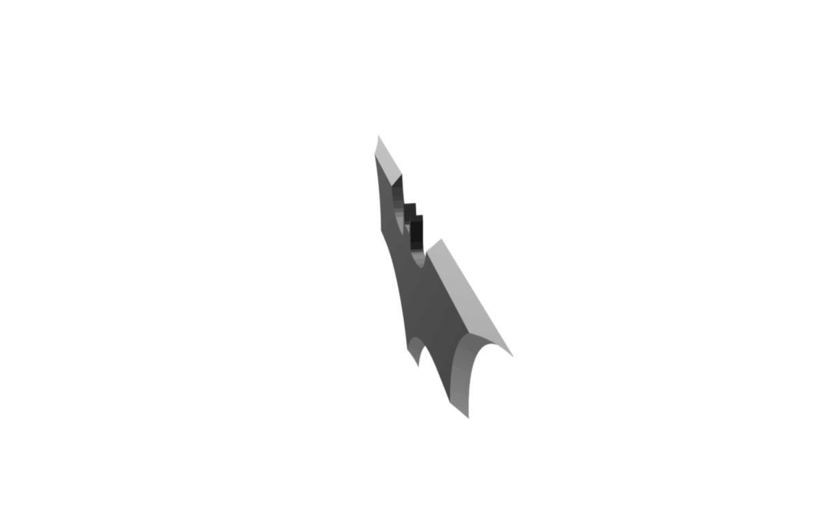 Batarang Throwing Weapon Low-poly 3D model_4