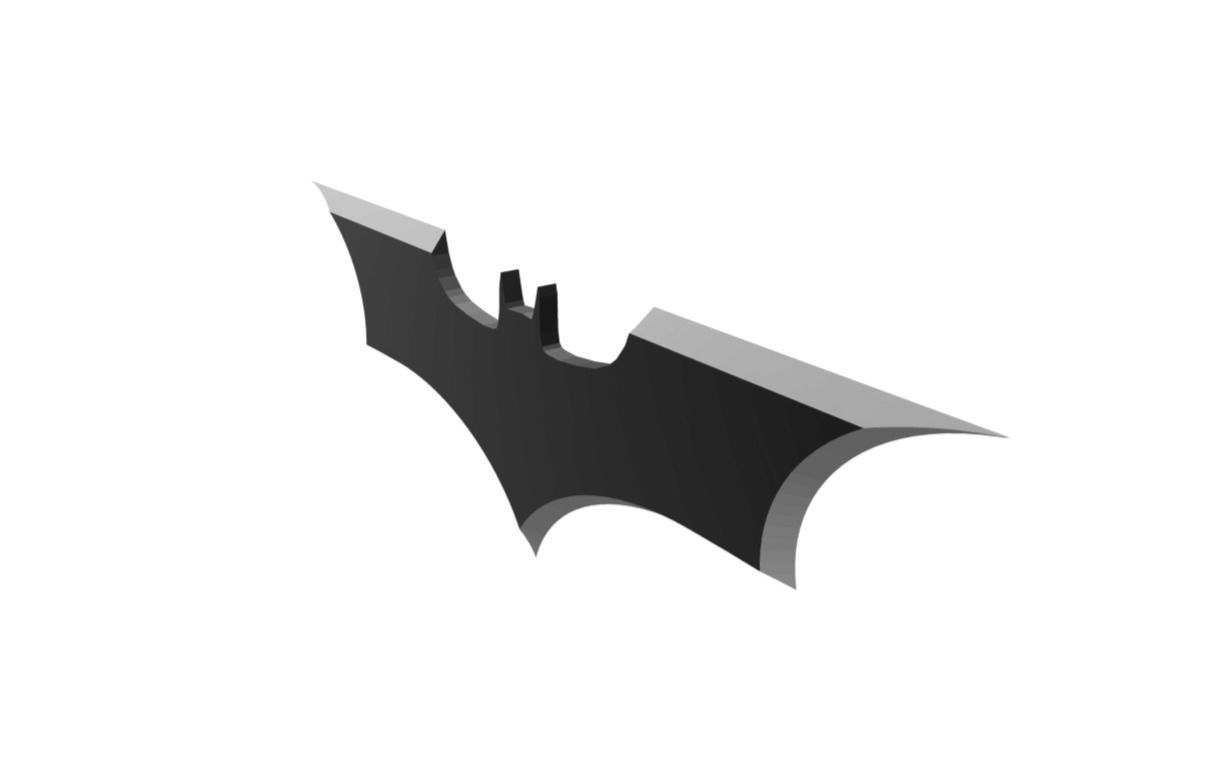 Batarang Throwing Weapon Low-poly 3D model_3