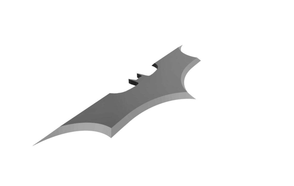 Batarang Throwing Weapon Low-poly 3D model_13
