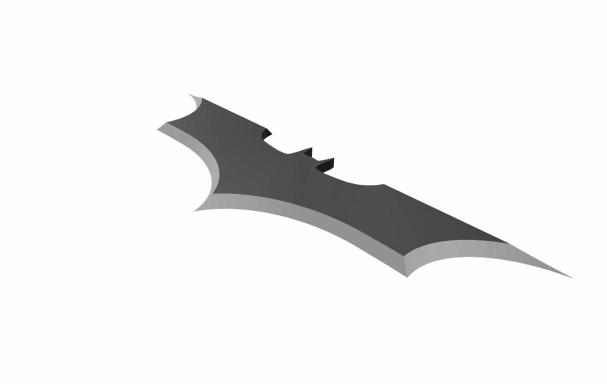 Batarang Throwing Weapon Low-poly 3D model_10