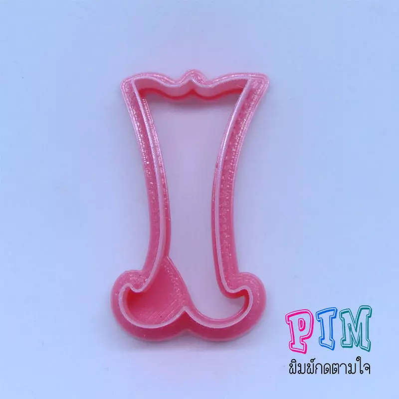 Vintage letter I cookie cutter 3D print model_0