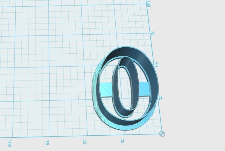 Vintage letter O cookie cutter 3D print model_1