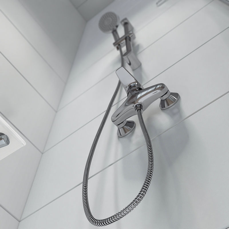 Bathroom mixer set Ravak - set 02 3D model_3