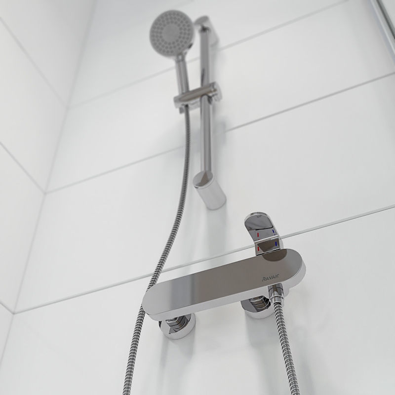 Bathroom mixer set Ravak - set 02 3D model_1