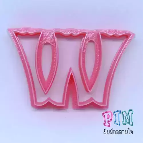 Vintage letter W cookie cutter