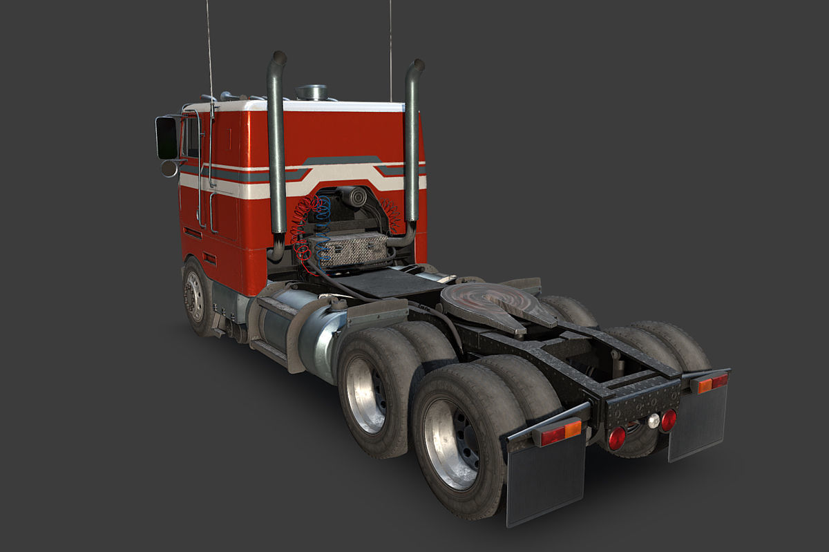 Large Truck Low-poly 3D model_2