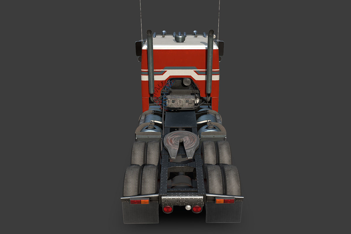 Large Truck Low-poly 3D model_3