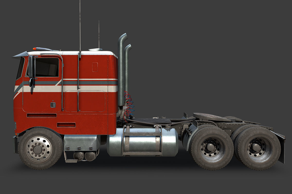 Large Truck Low-poly 3D model_5
