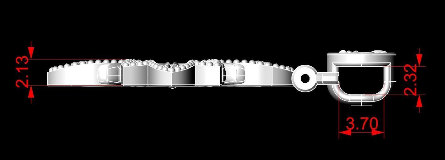 Stylish pendant with patterns in two colors 253 3D print model_13