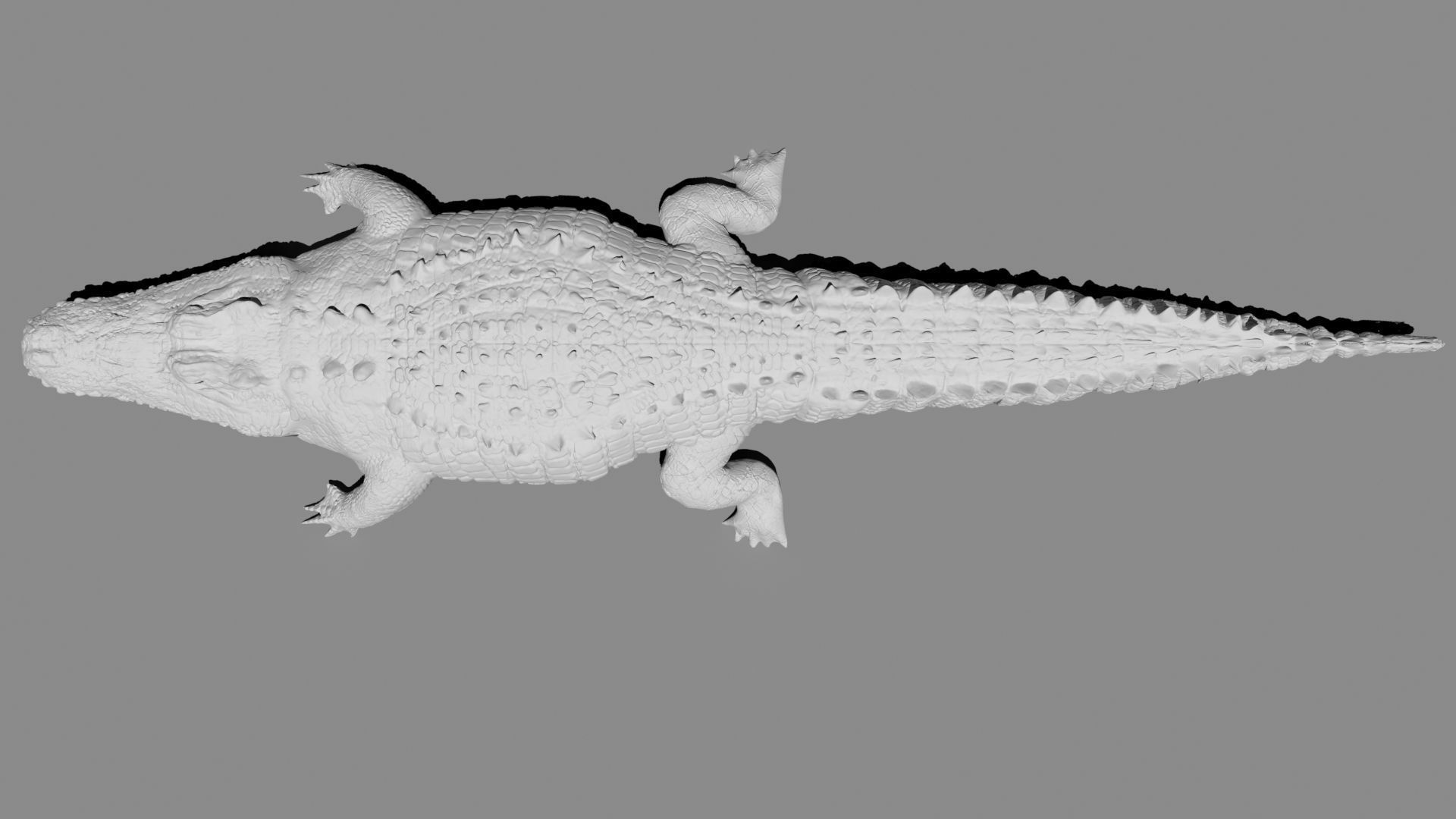 Artistic Scary Crocodile  3D print model_4