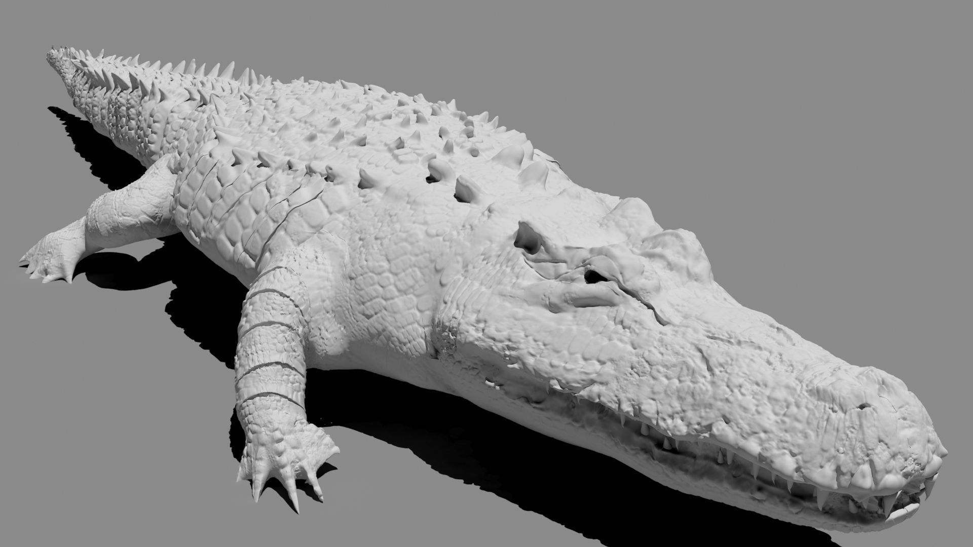 Artistic Scary Crocodile  3D print model_1