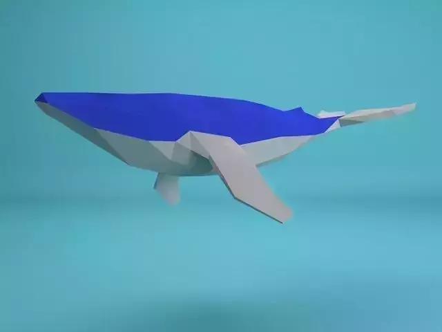 low-poly whale