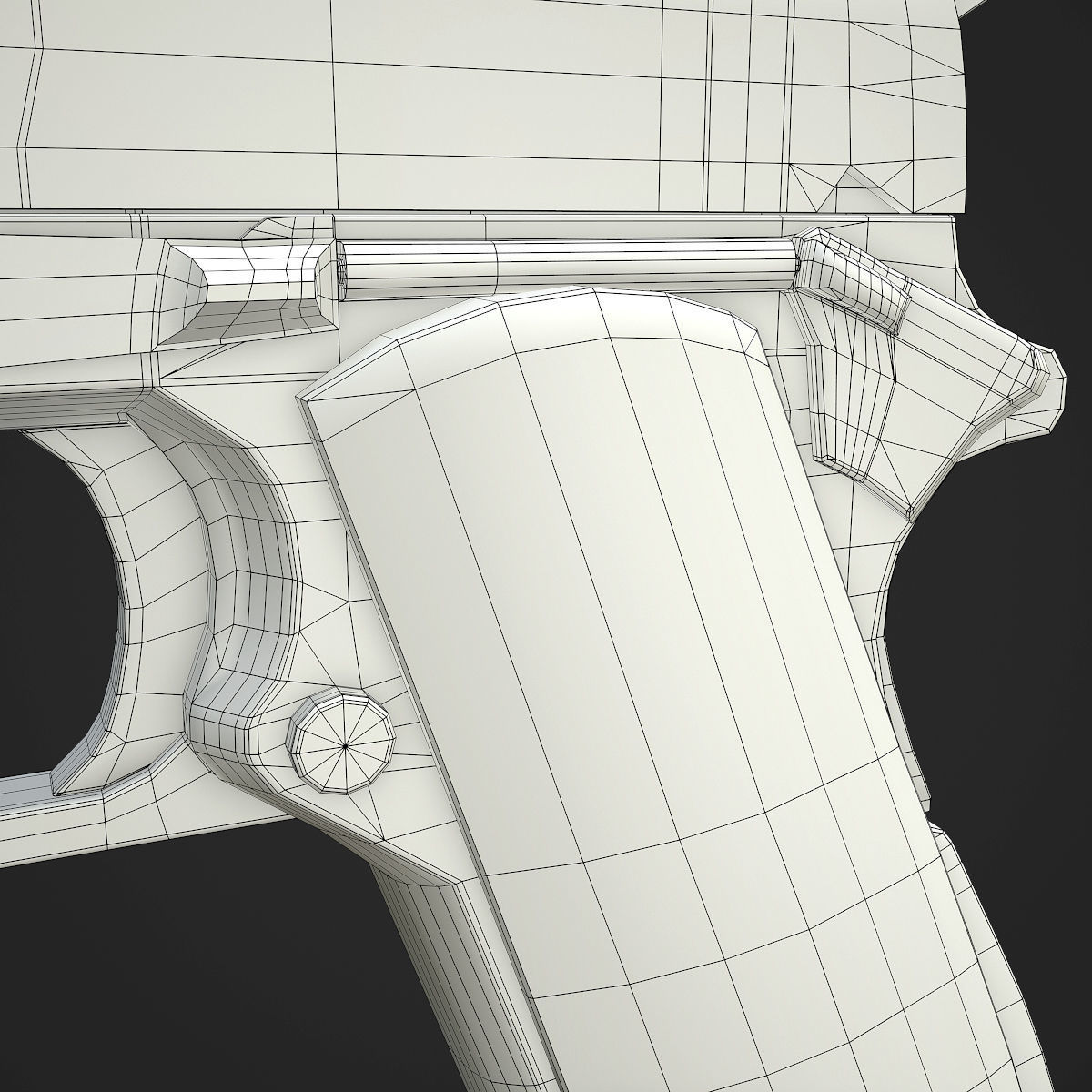 Colt M1911A1 Pistol  Low-poly 3D model_99