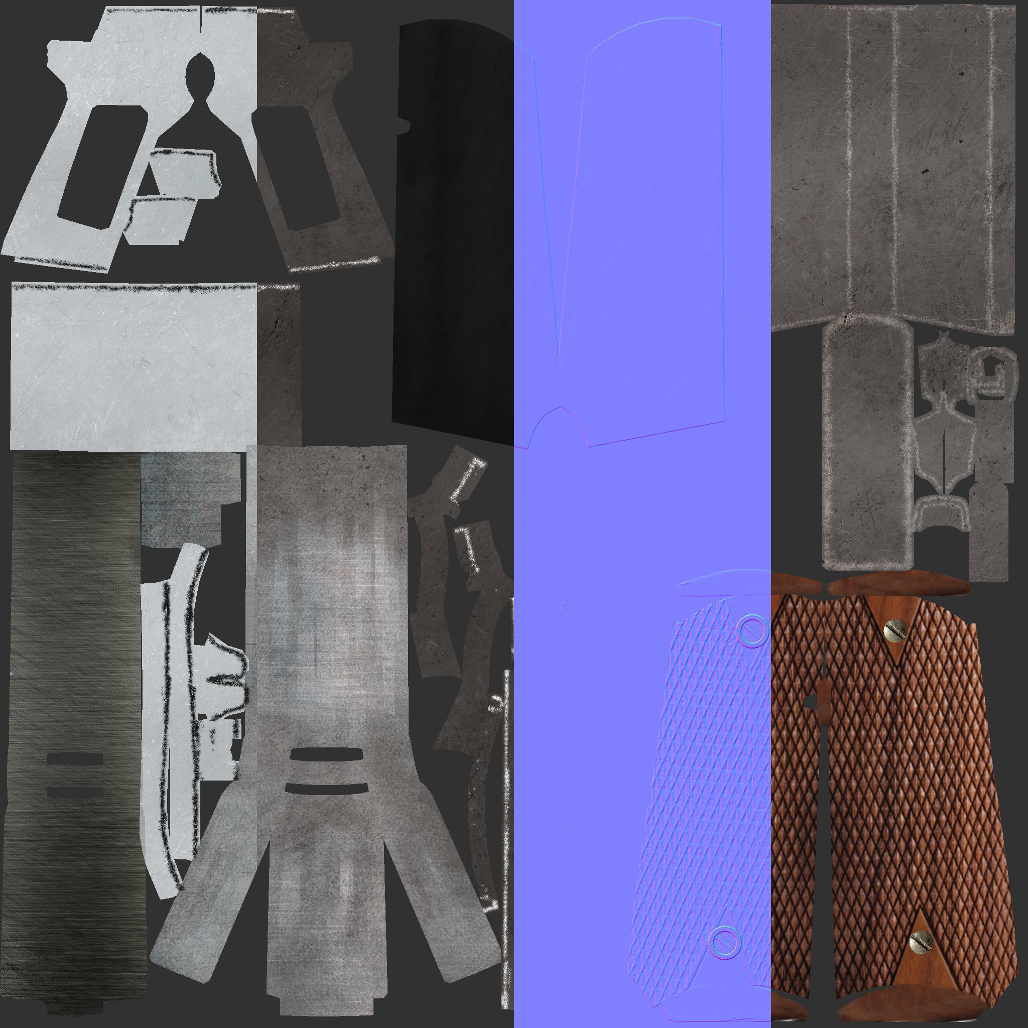 Colt M1911A1 Pistol  Low-poly 3D model_73