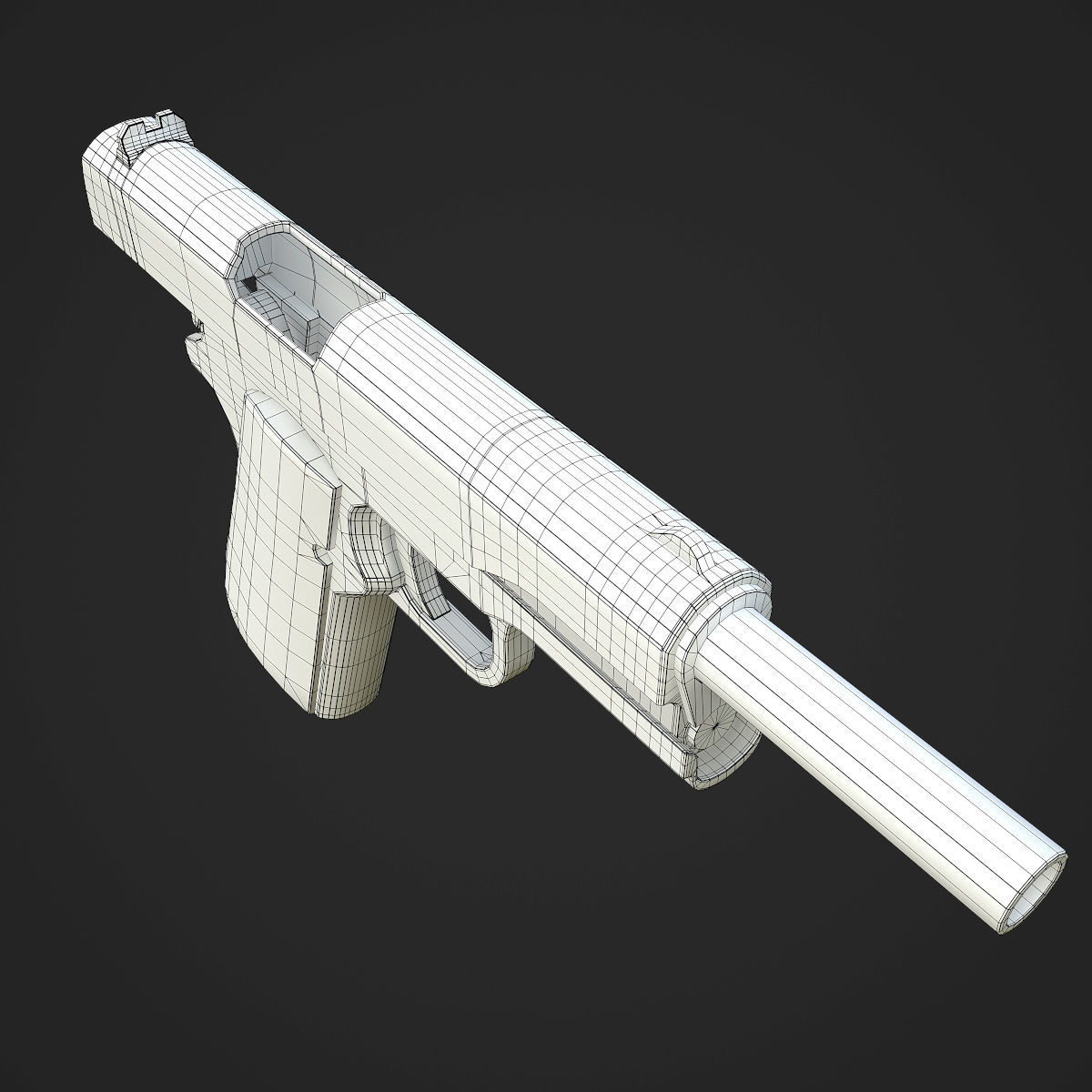 Colt M1911A1 Pistol  Low-poly 3D model_115