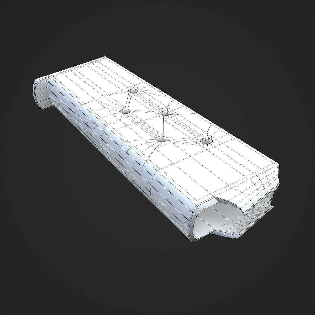 Colt M1911A1 Pistol  Low-poly 3D model_131