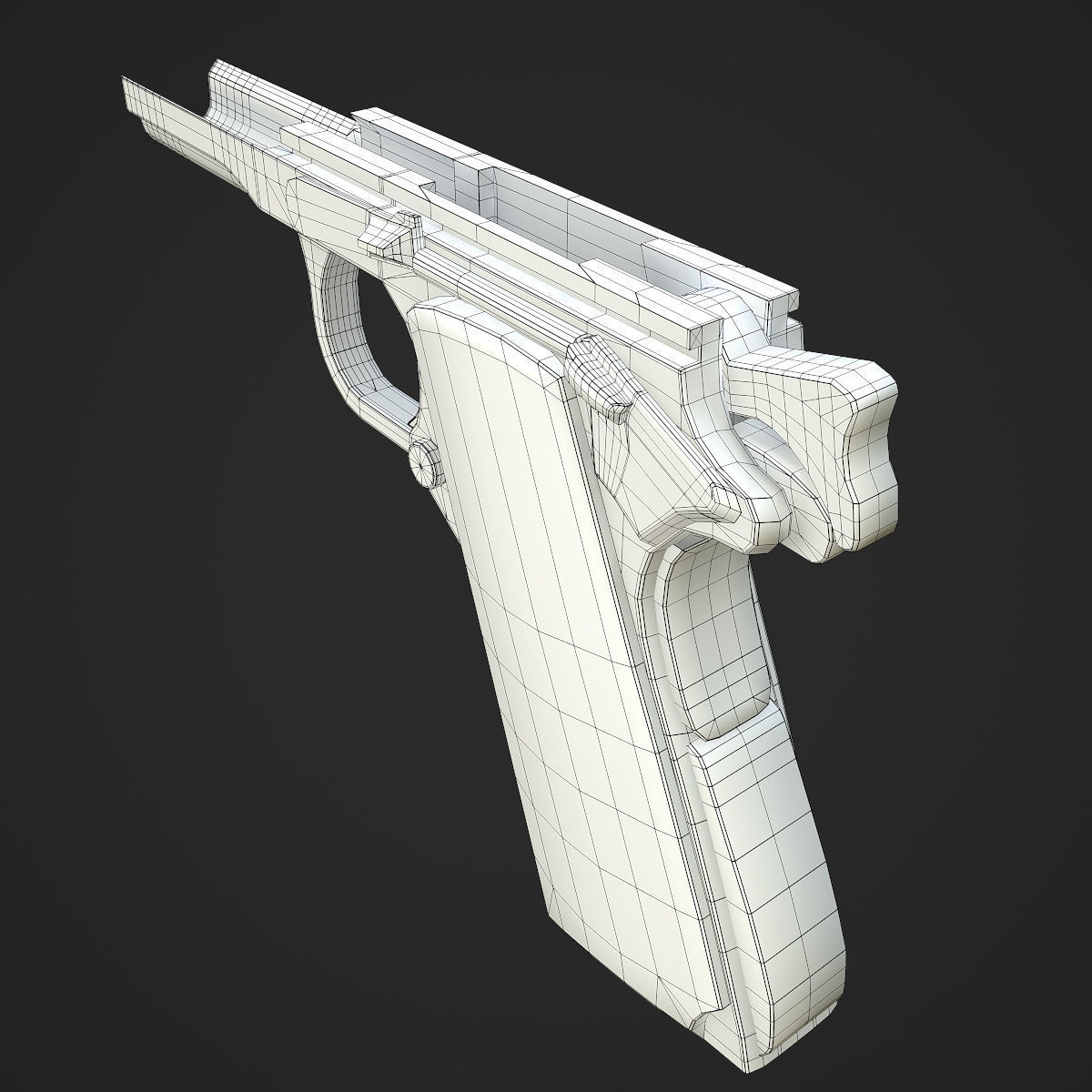 Colt M1911A1 Pistol  Low-poly 3D model_129