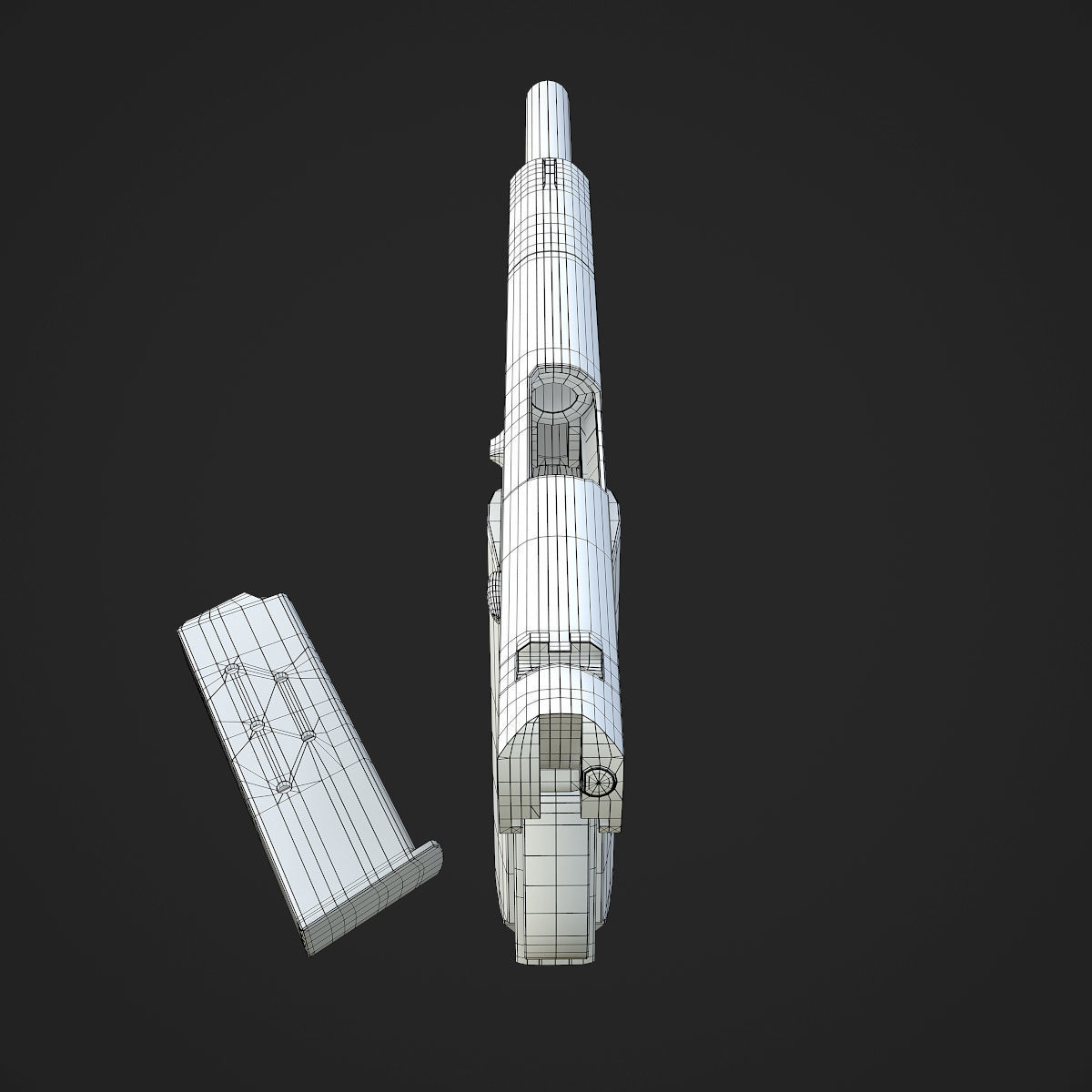 Colt M1911A1 Pistol  Low-poly 3D model_107