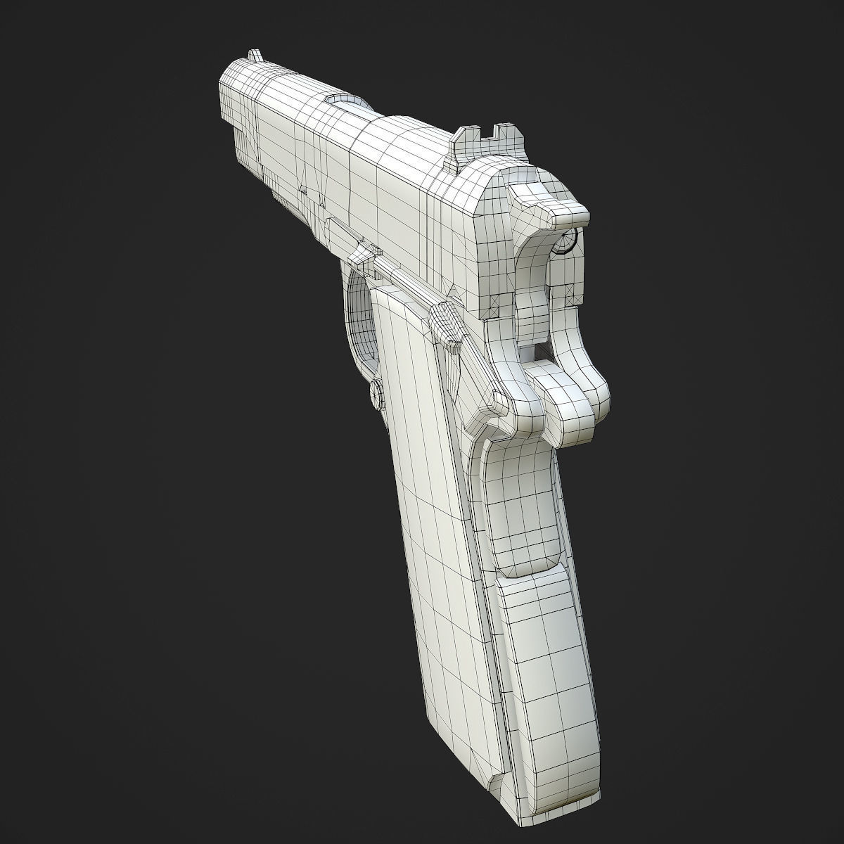 Colt M1911A1 Pistol  Low-poly 3D model_90