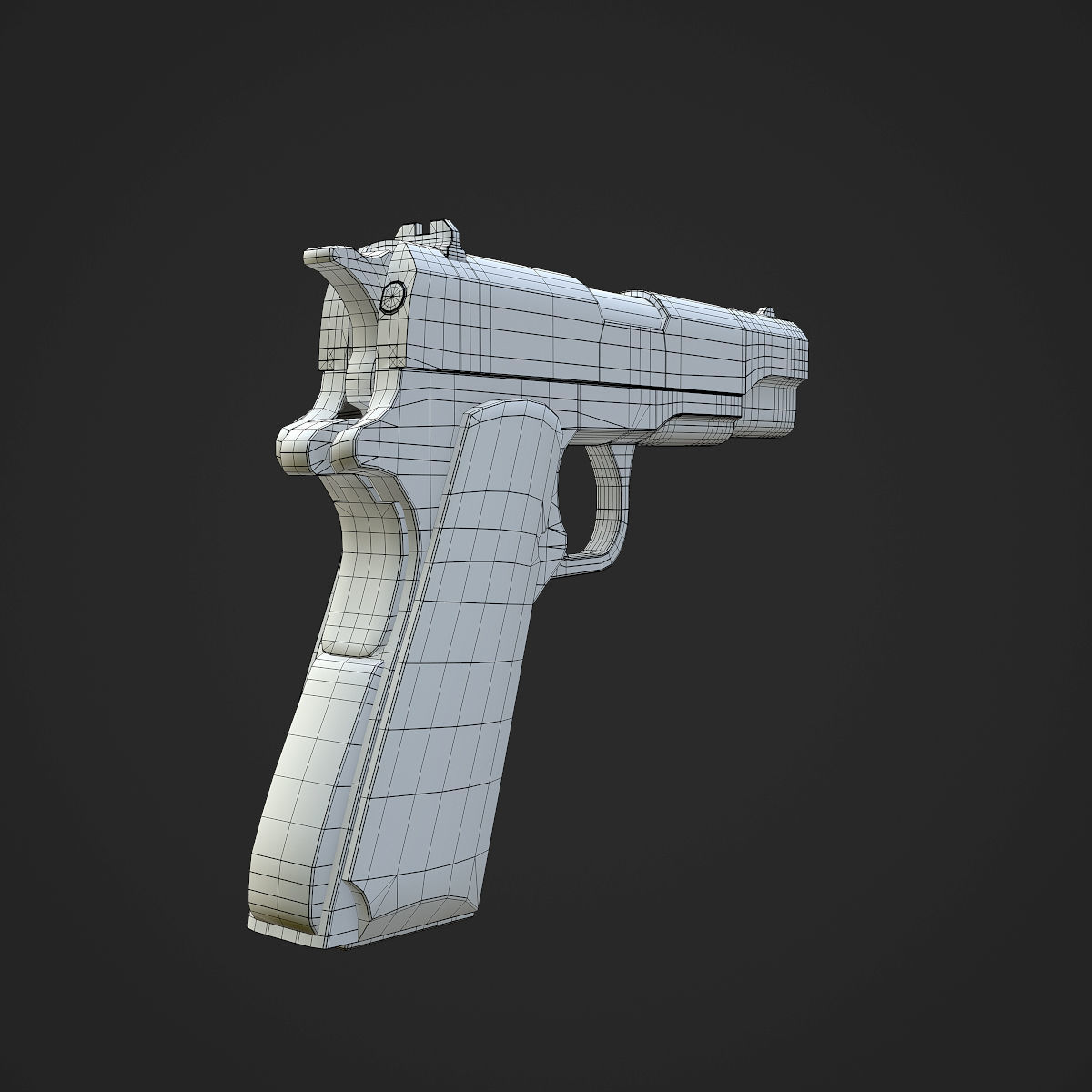 Colt M1911A1 Pistol  Low-poly 3D model_86