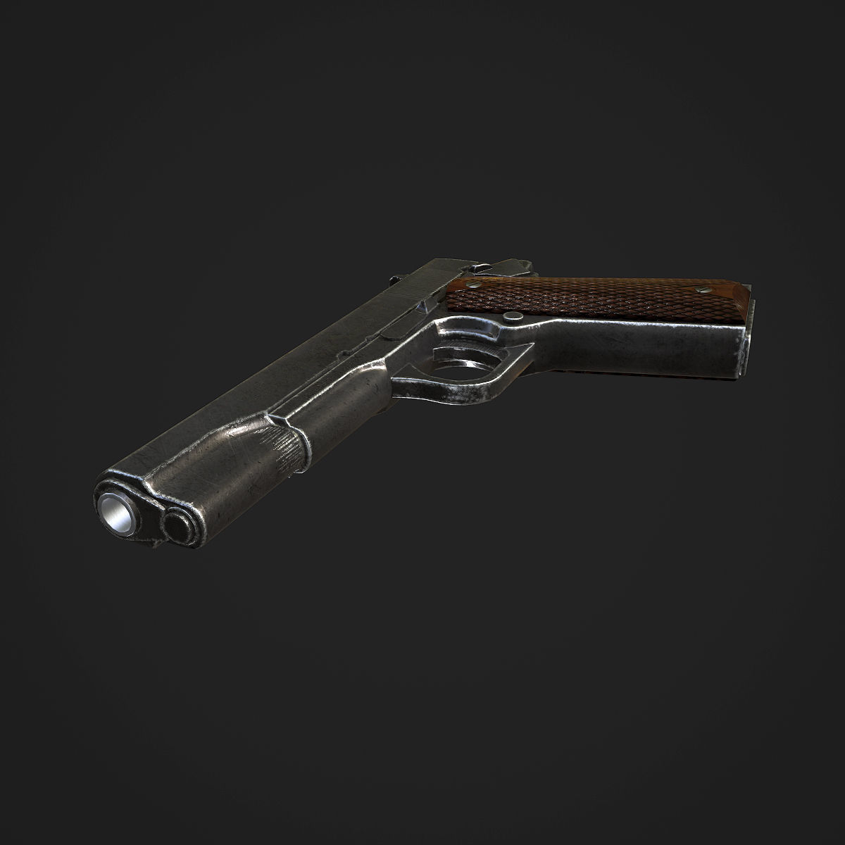 Colt M1911A1 Pistol  Low-poly 3D model_24