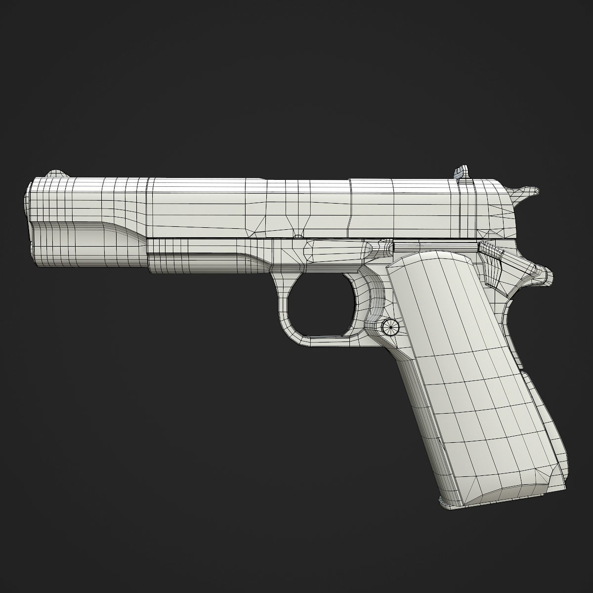 Colt M1911A1 Pistol  Low-poly 3D model_79