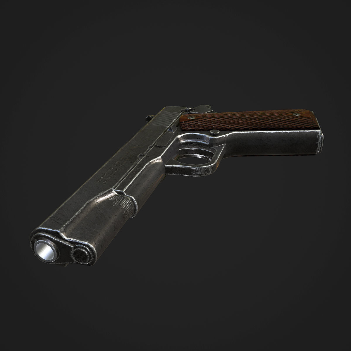 Colt M1911A1 Pistol  Low-poly 3D model_30