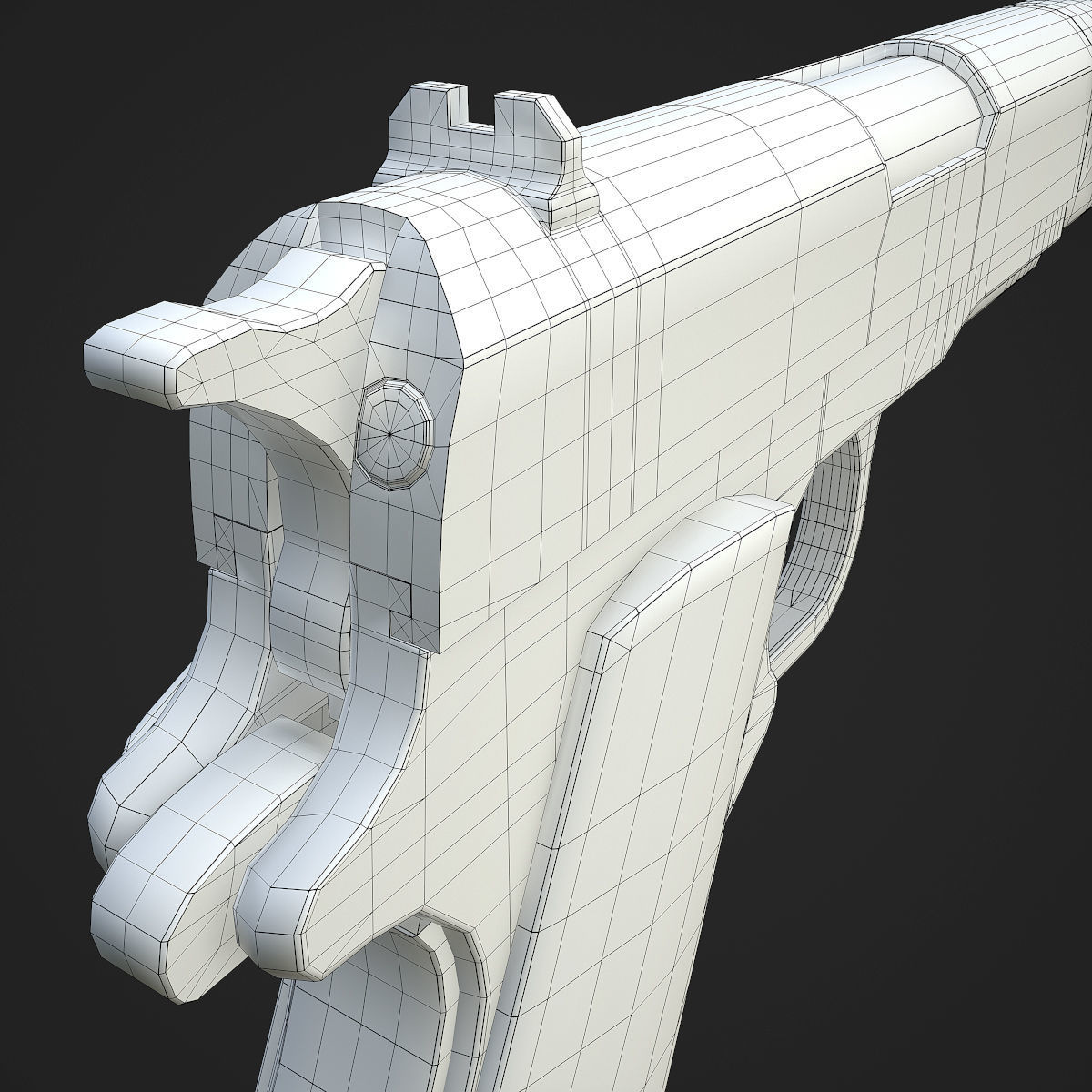 Colt M1911A1 Pistol  Low-poly 3D model_98