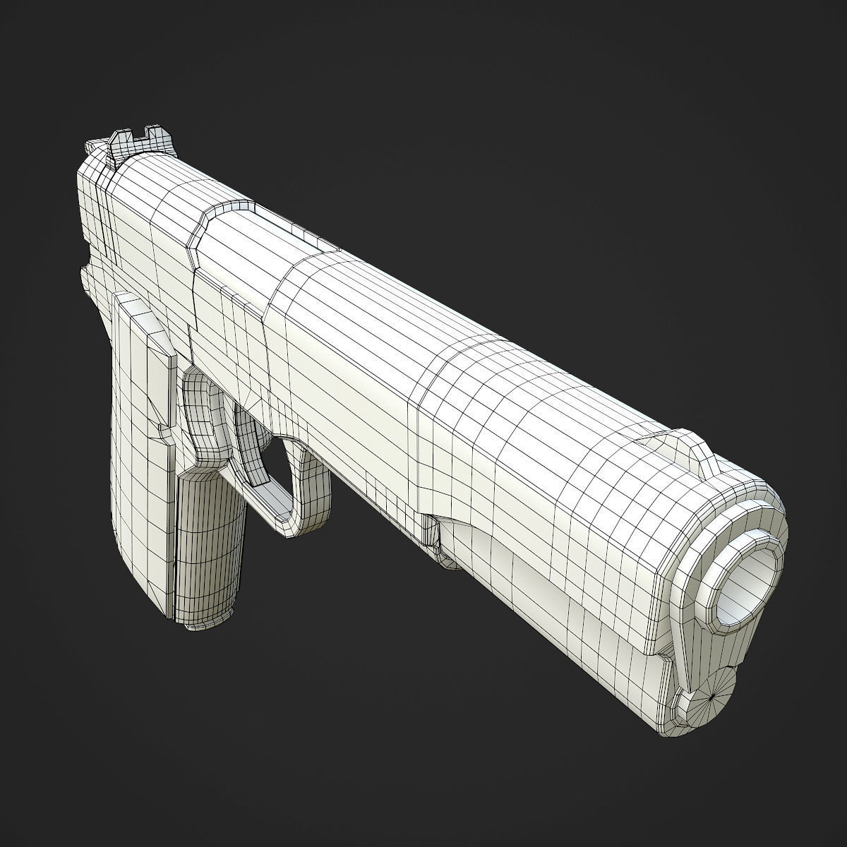 Colt M1911A1 Pistol  Low-poly 3D model_101