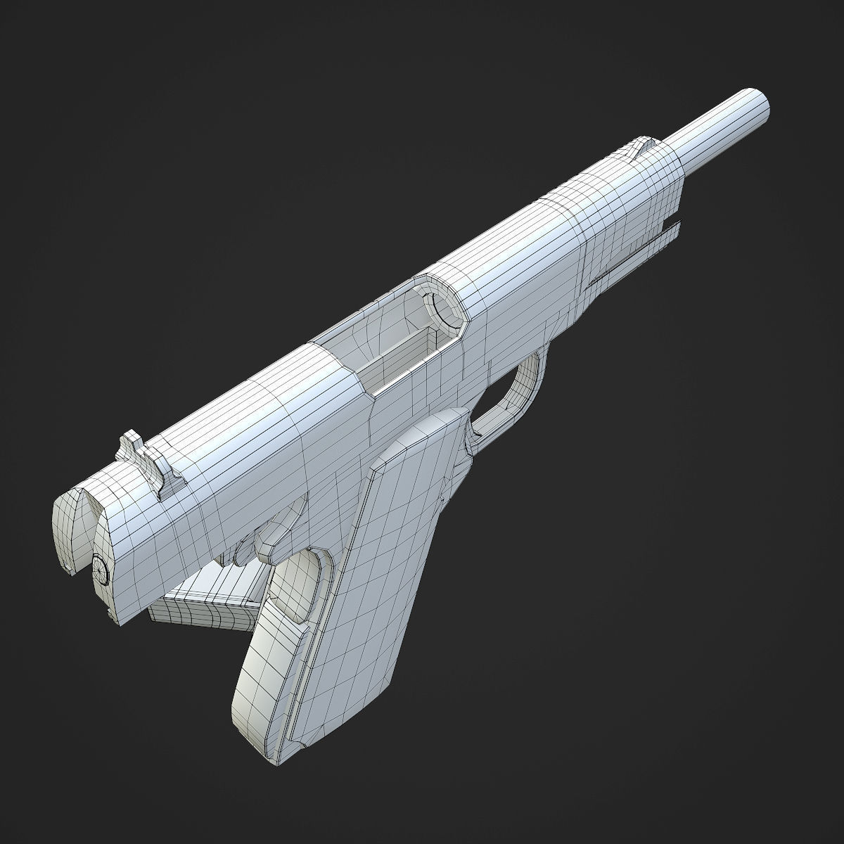 Colt M1911A1 Pistol  Low-poly 3D model_106