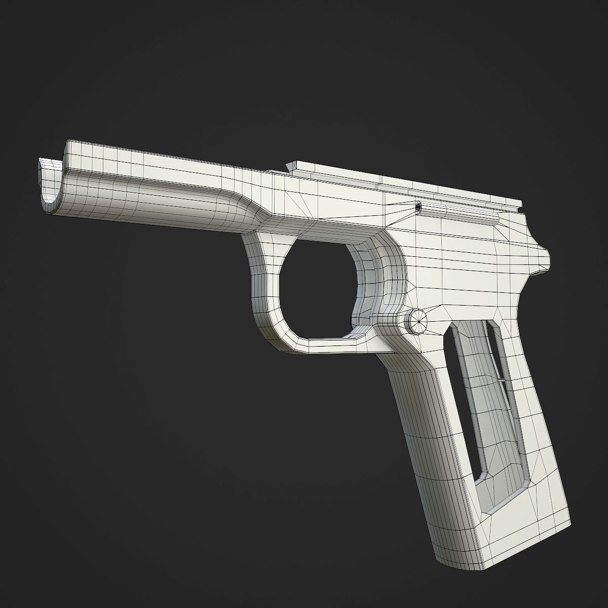 Colt M1911A1 Pistol  Low-poly 3D model_128