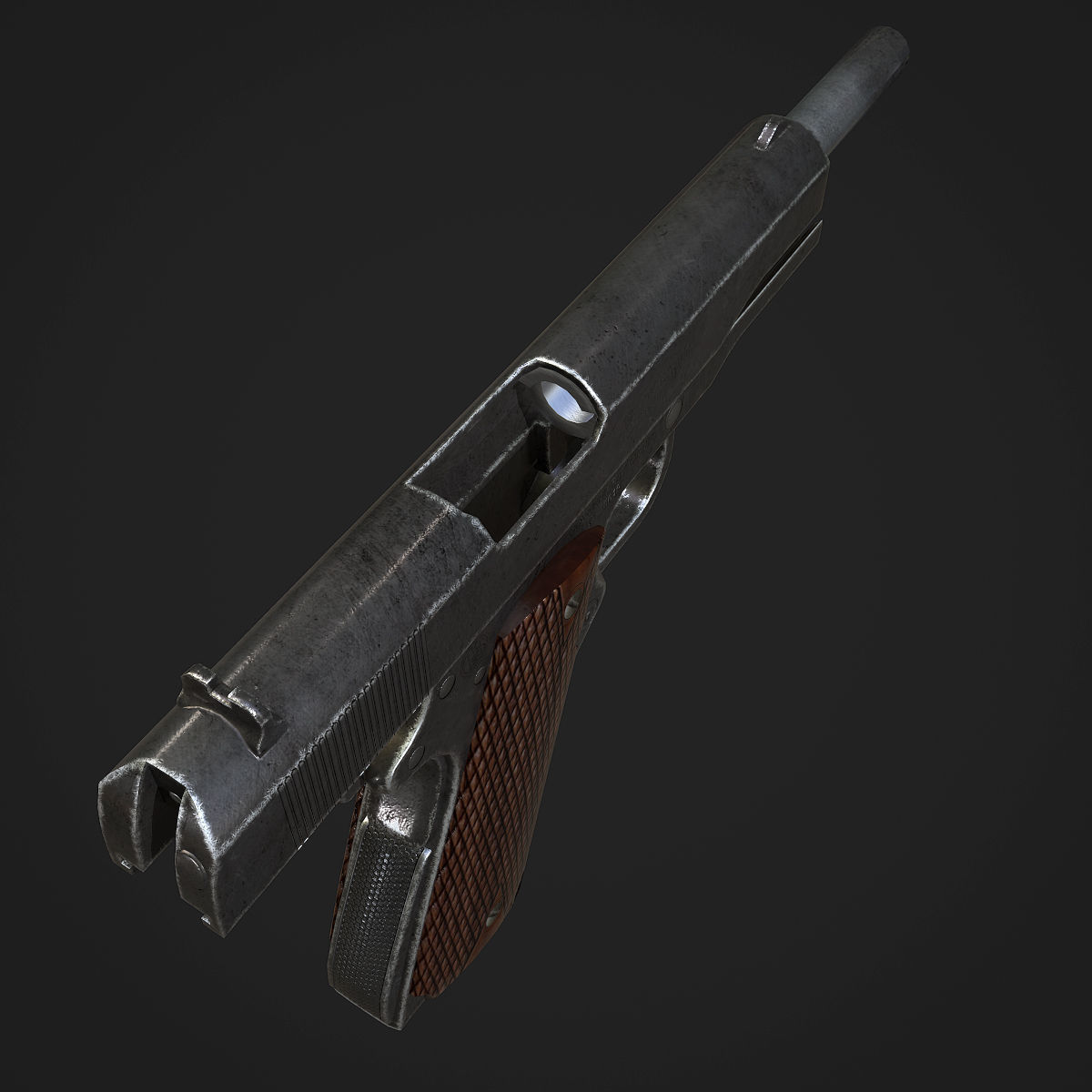 Colt M1911A1 Pistol  Low-poly 3D model_38