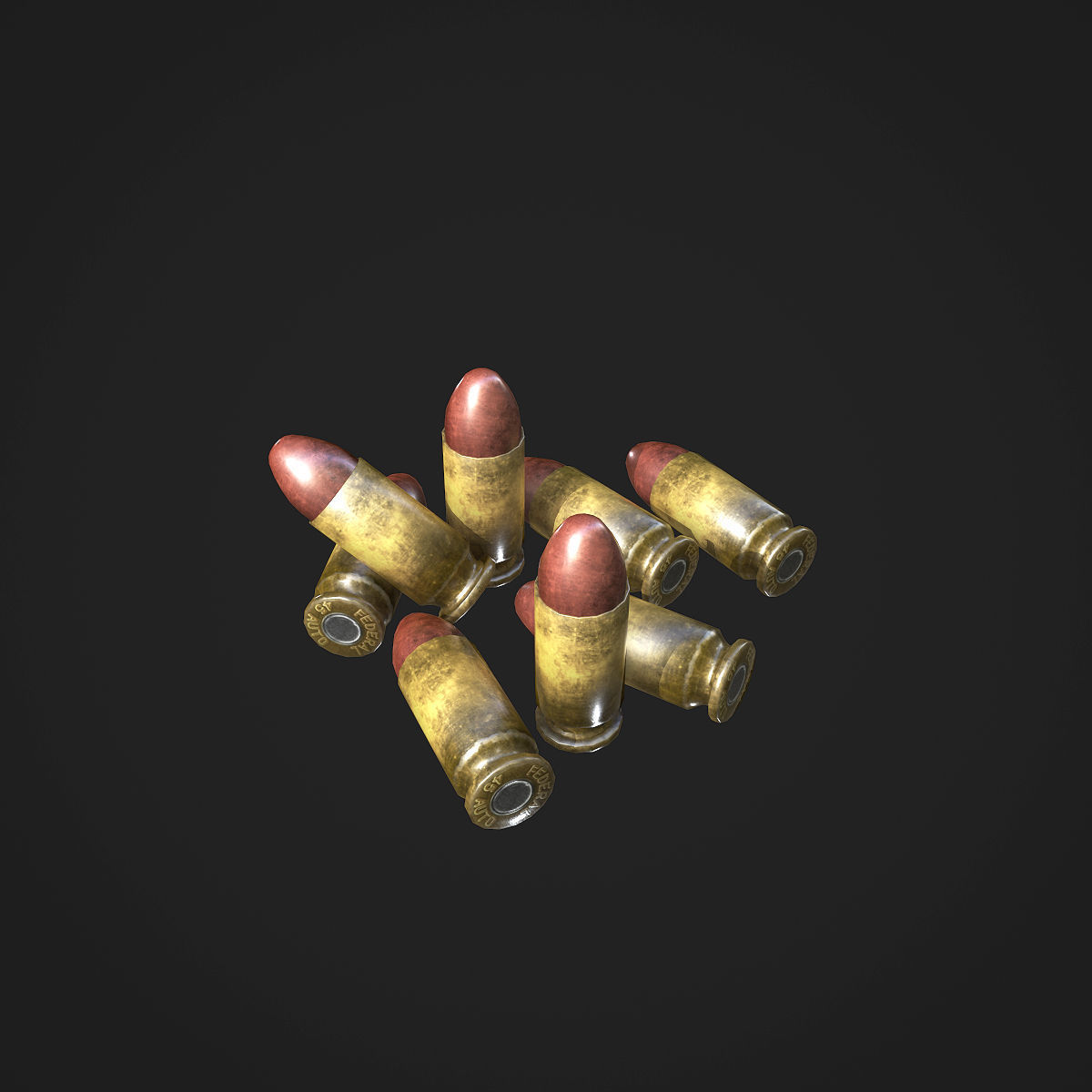 Colt M1911A1 Pistol  Low-poly 3D model_61