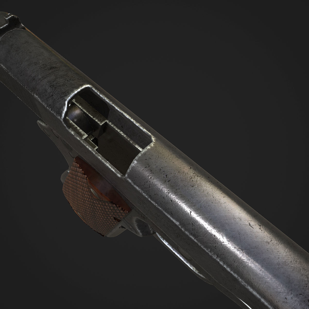 Colt M1911A1 Pistol  Low-poly 3D model_50