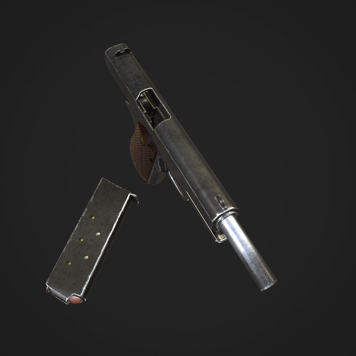 Colt M1911A1 Pistol  Low-poly 3D model_35