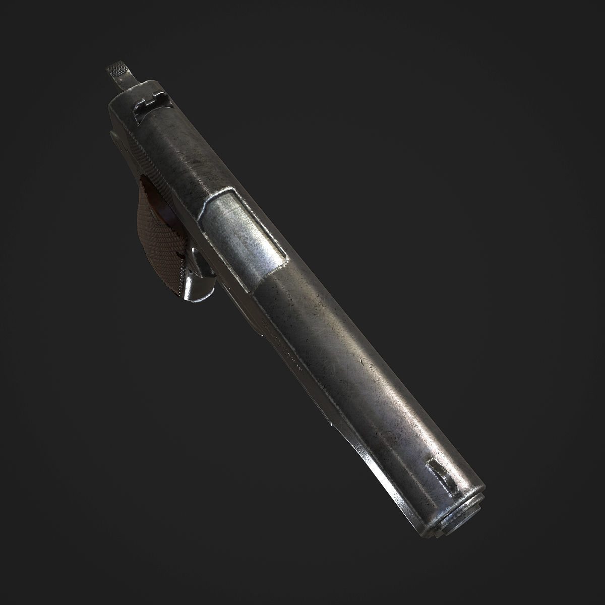 Colt M1911A1 Pistol  Low-poly 3D model_11