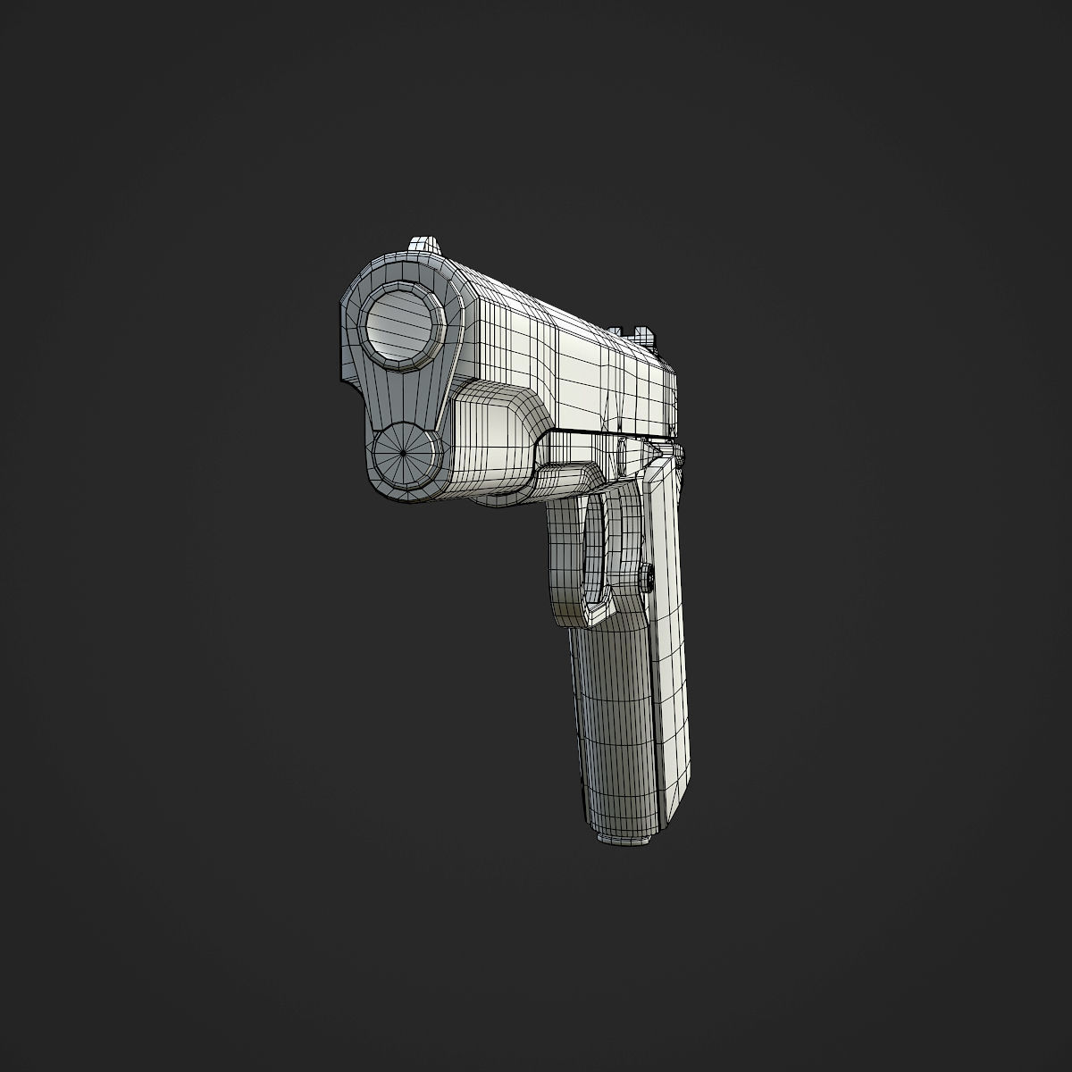 Colt M1911A1 Pistol  Low-poly 3D model_80